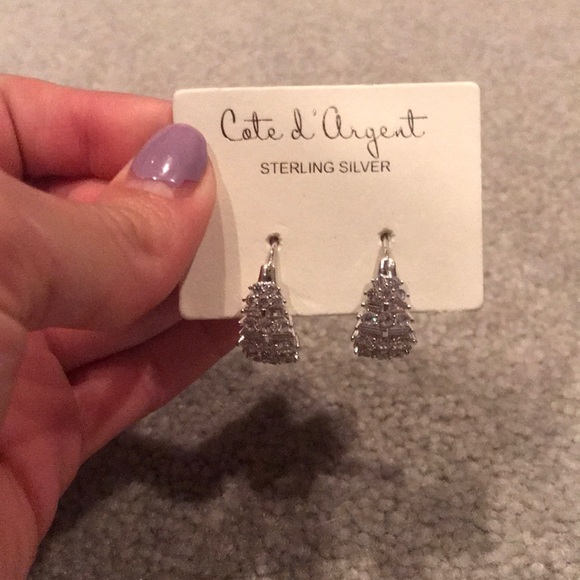 NWOT Cate d’ Argent Sterling Silver Earrings - Picture 1 of 3
